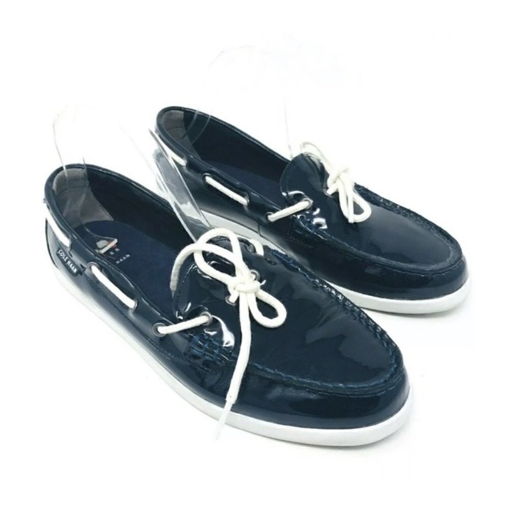 Cole Haan Nantucket Camp Moccasins Navy Blue 8M